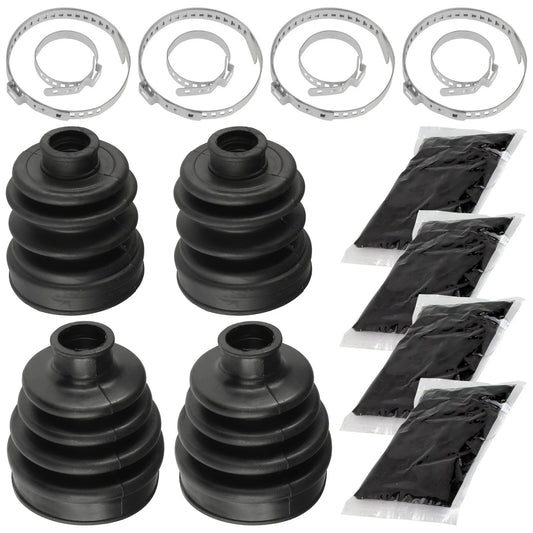 2 Rear Axle Outer And Inner CV Boot Kit for Yamaha Rhino 700 YXR700F Fi 2008-13