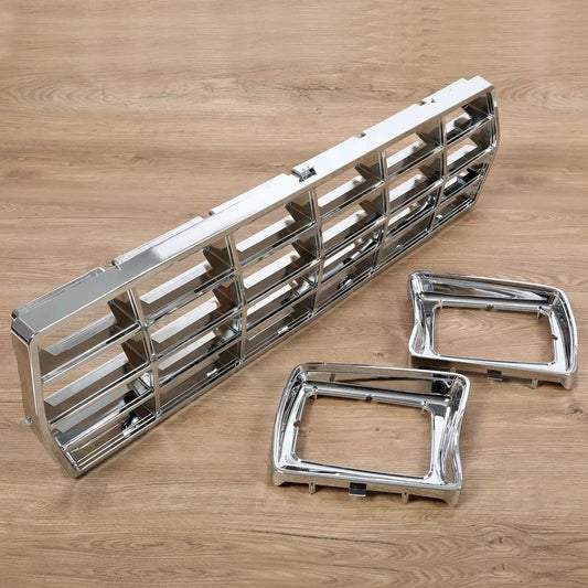 HECASA Grille For Ford F-150 Bronco 1978-1979 Front Chrome Shell & Insert Kit