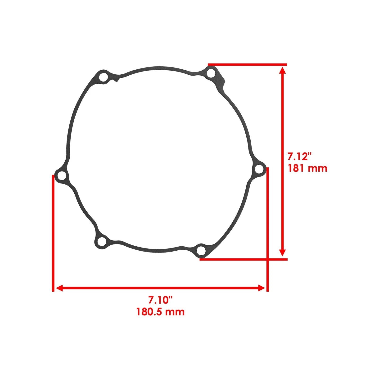 Caltric Clutch Cover Outer Gasket For Yamaha YZ250F 2019-26 / YZ250FX 2020-2026