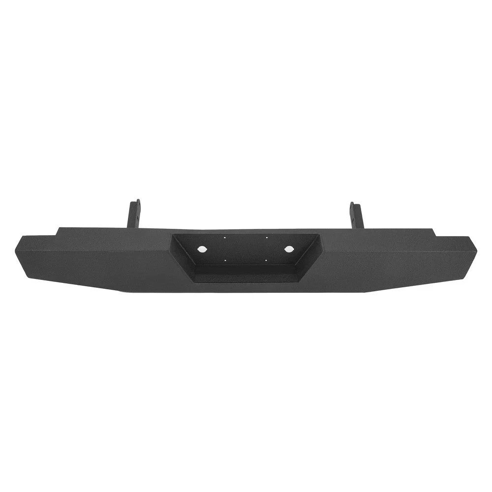 Full Size Steel Rear Bumper For 1973-1997 Ford F150 F250 F350 Heavy Duty Black