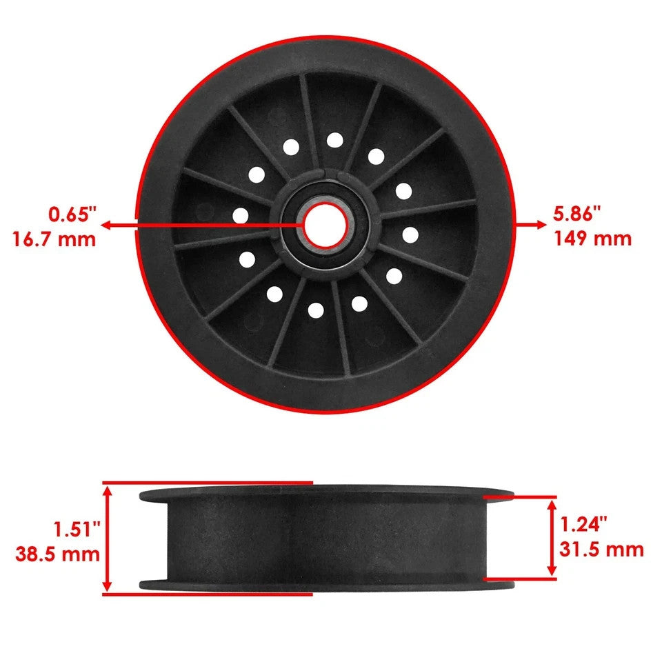 Caltric 36" 42" 48" 54" 60" Deck Pulley for Hustler FasTrak 784504