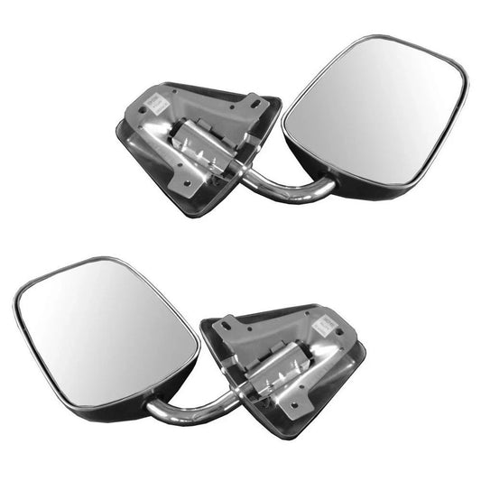 Stainless Steel  Manual Side View Mirrors LH & RH Pair Set for Chevy Truck