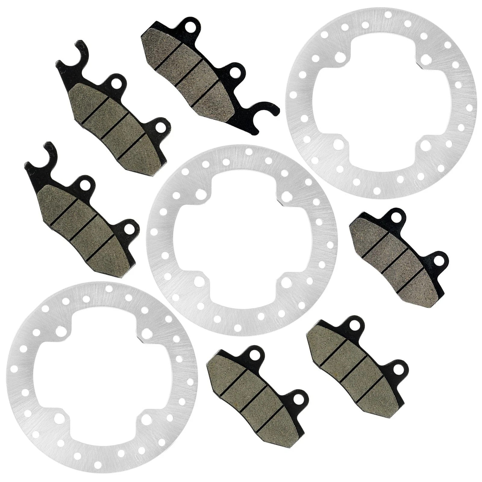 Front and Rear Brake Rotor Disc w/ Pad For Can-AM Commander 1000 2011- 2016