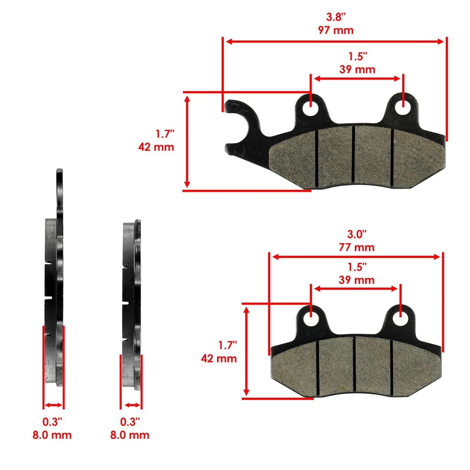 Rear Brake Pads for Triumph America 2003-2015 / Trident 900 1991-1995 / T2020191