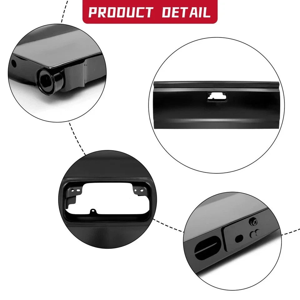 Black Steel Tailgate Assembly For Chevy Silverado GMC Sierra 14-19 W/ Assist