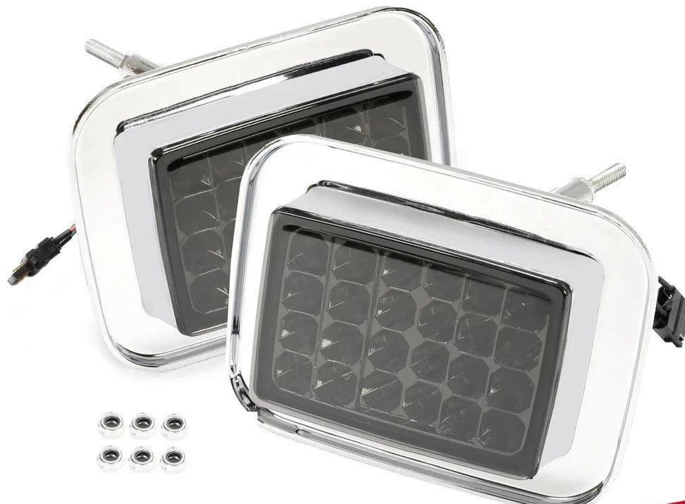 Smoked Amber LED Corner Turn Signal Lights Parking Lamps For Hummer H2 03-09