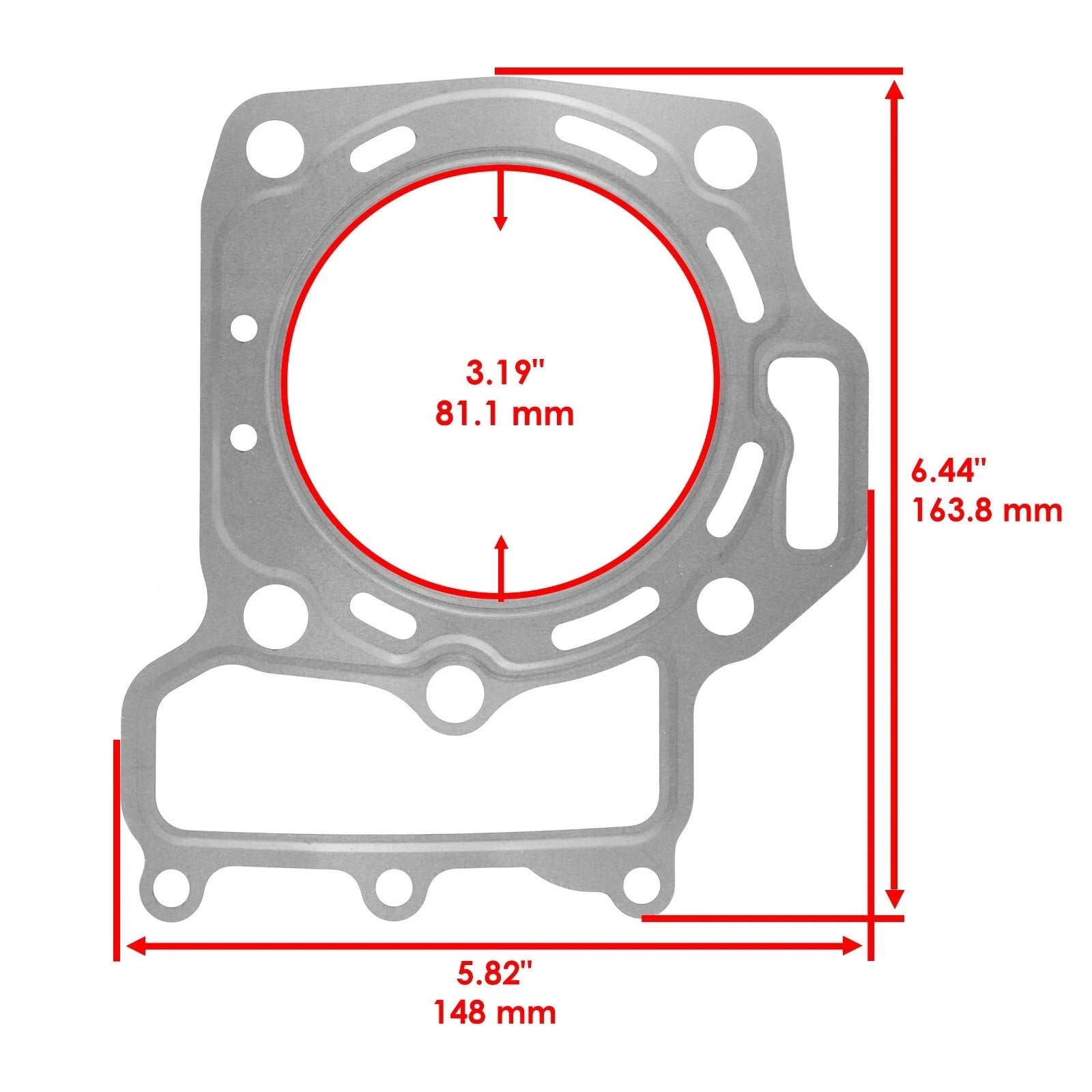 Cylinder Head and Base Gasket Fits Kawasaki Prairie 650 KVF650 2002-2003 