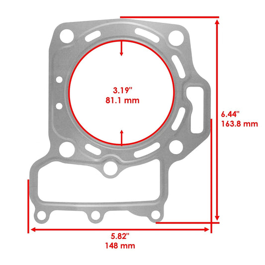 Cylinder Head and Base Gasket Fits Kawasaki Prairie 650 KVF650 2002-2003 