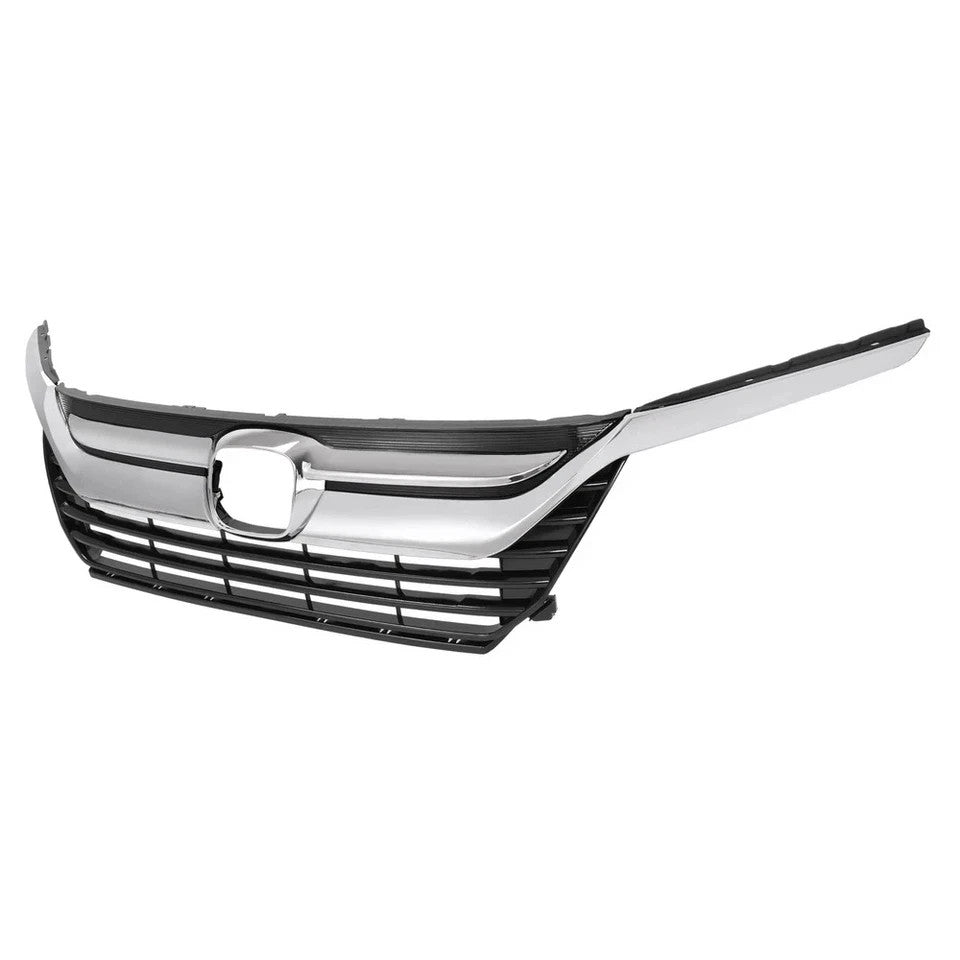 For Honda Odyssey 2018-2021 Front Upper Grille+Chrome Headlight Eyelid Molding