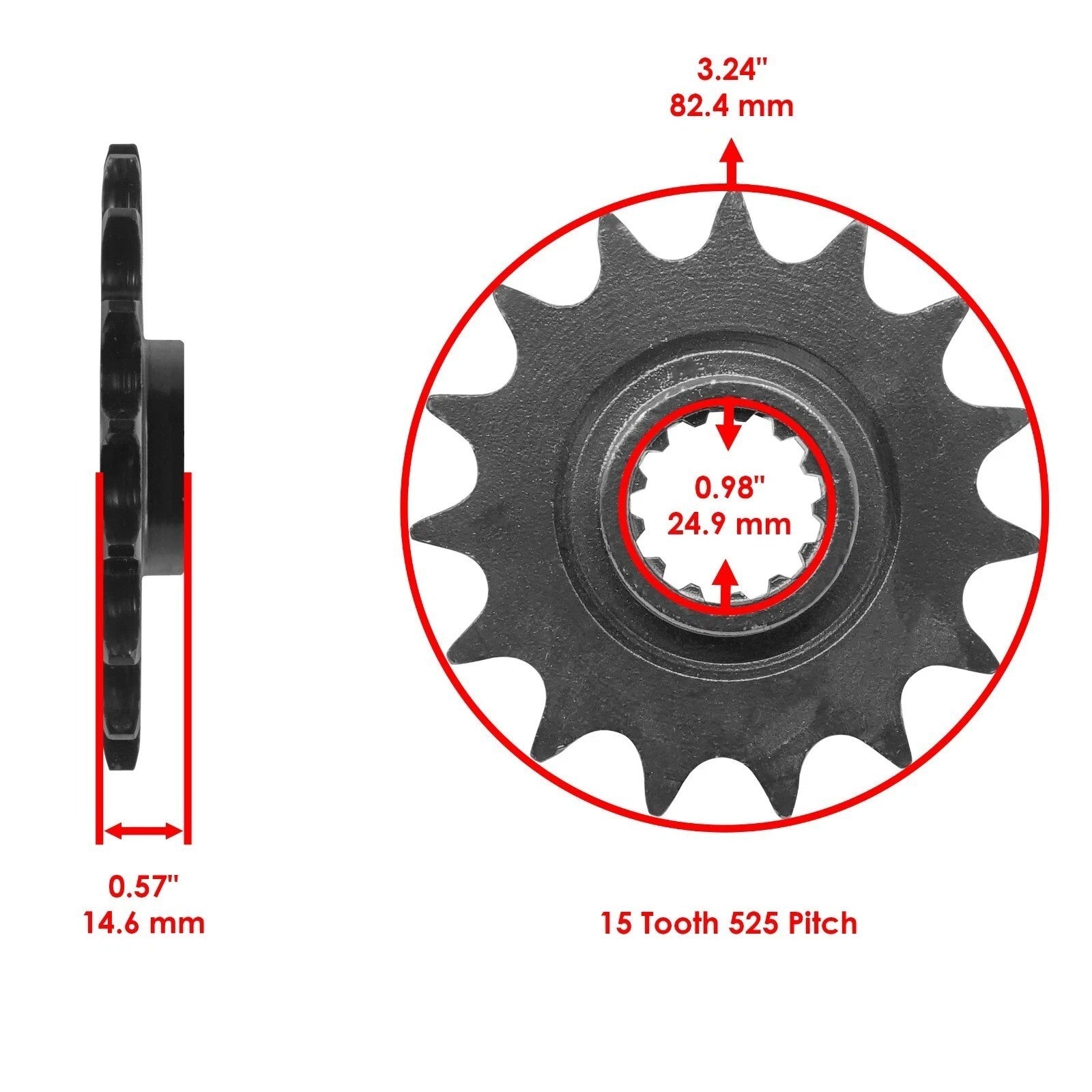 Black Drive Chain And Sprocket Kit for Kawasaki ZZR600 ZX600J 2005-2008