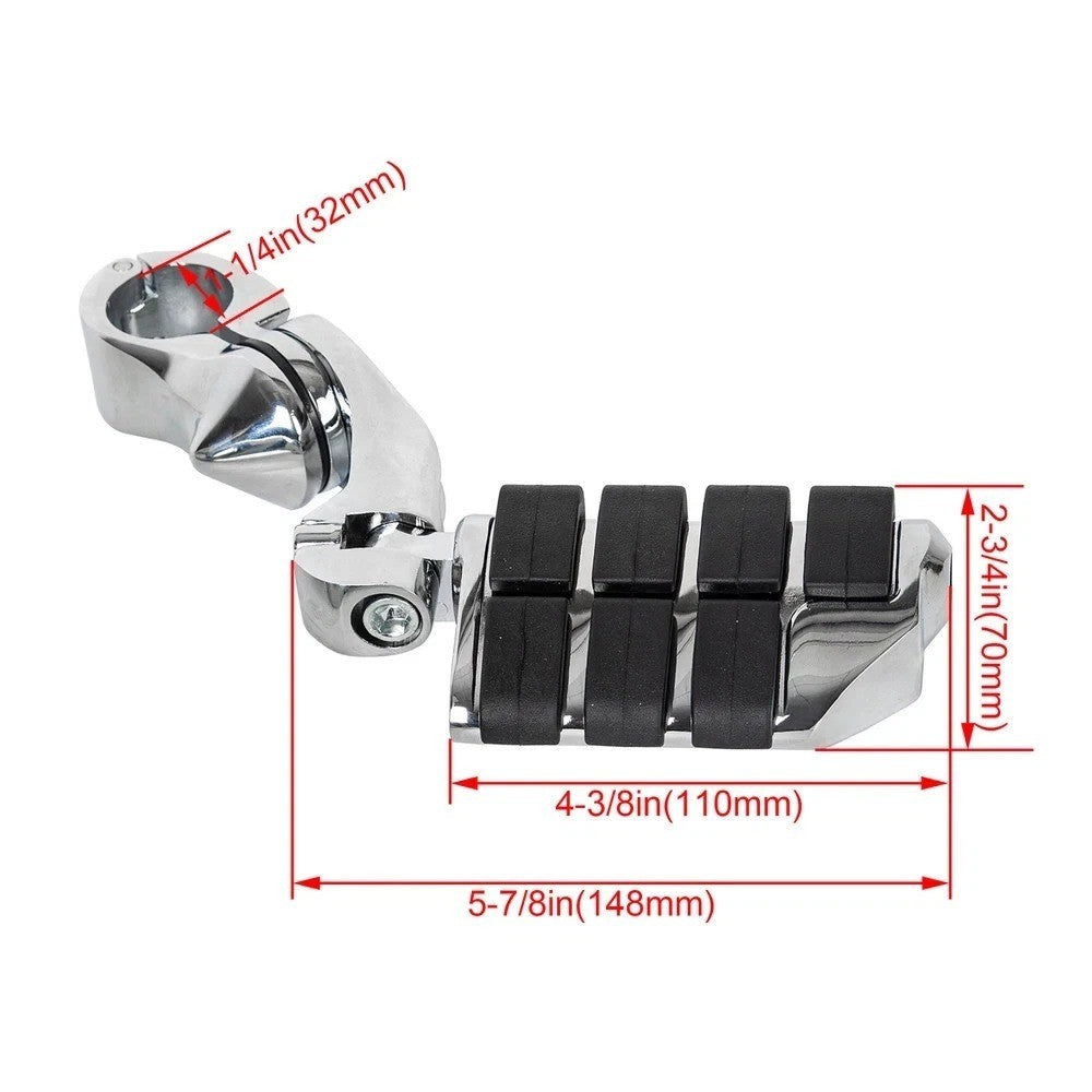 Highway Foot Pegs Pedals For Harley Davidson Road King Street Glide 1-1/4" Bars