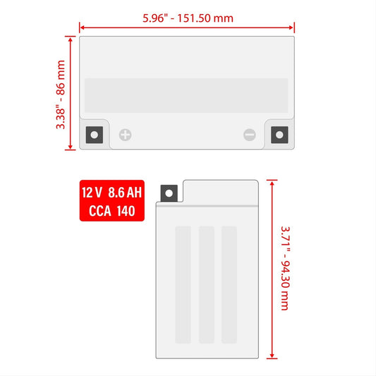 AGM Battery for BMW S1000Rr 2009 2010 2011 2012 2013 2014 2015 2016