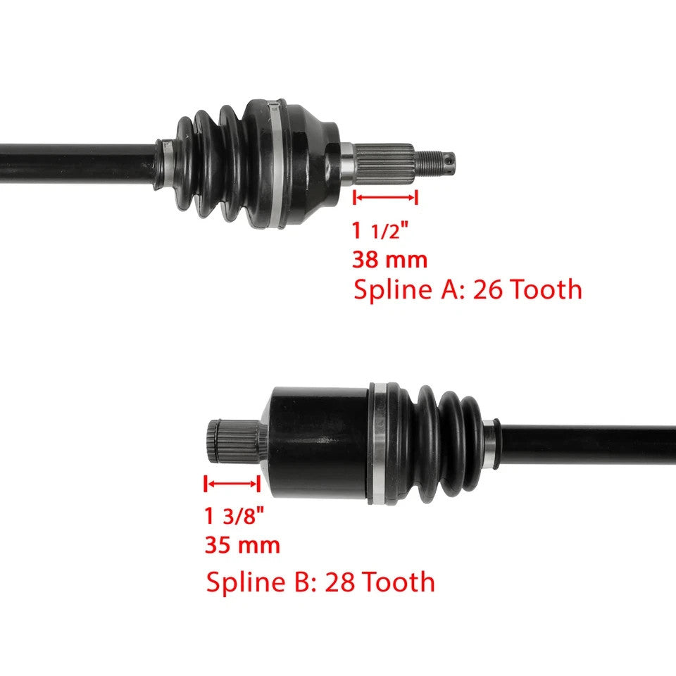 Front Left & Right CV Joint Axle For Polaris RZR XP 4 1000 2017-2020 1334492