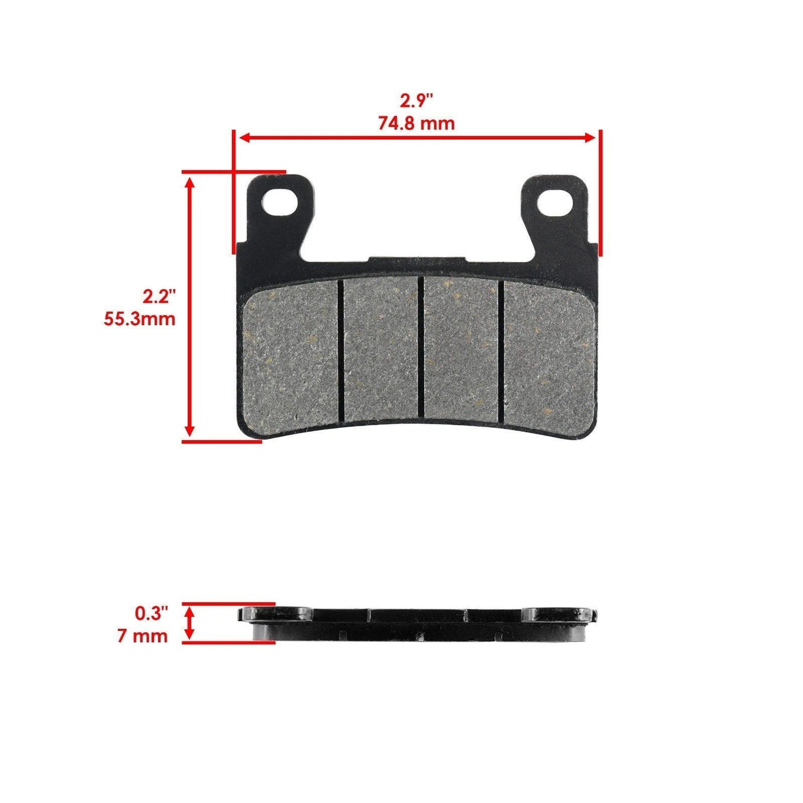 Caltric Front Brake Pads for Kawasaki ZX636 Ninja ZX6R ZX-6R ABS 2013-2019