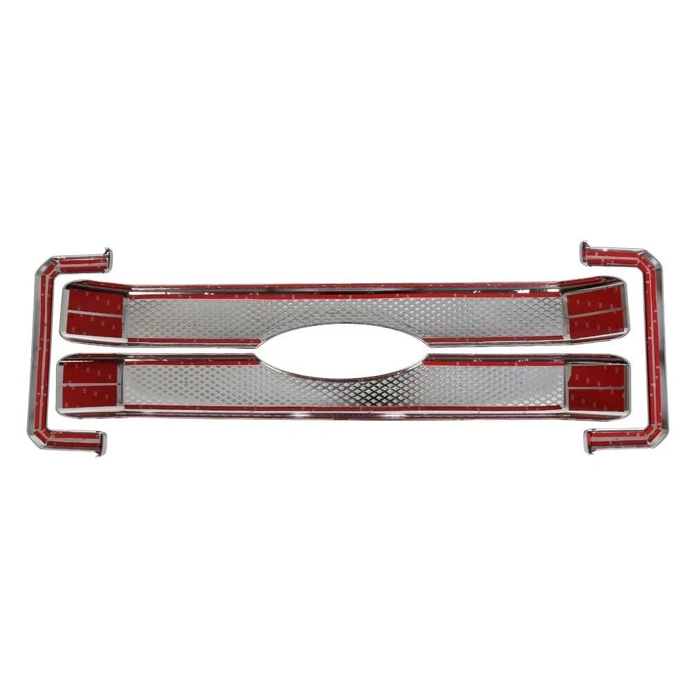 Fits 11-16 Ford F250 350 450  Moulding Front Chrome Grill Grille Cover Overlay