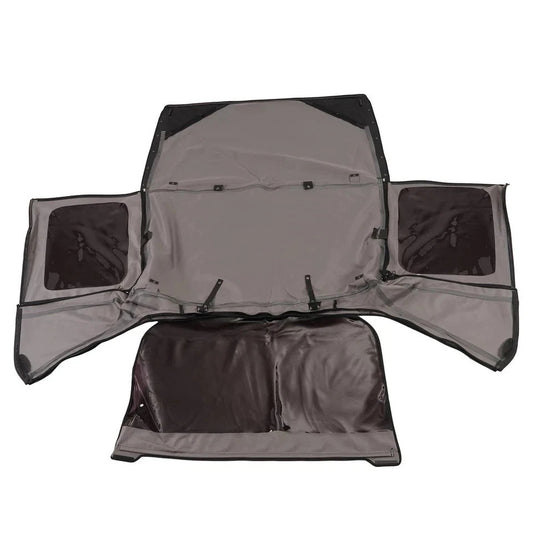Black Soft Top Kit W/Tinted Windows & Steel Bracket For Jeep Wrangler YJ 87-95