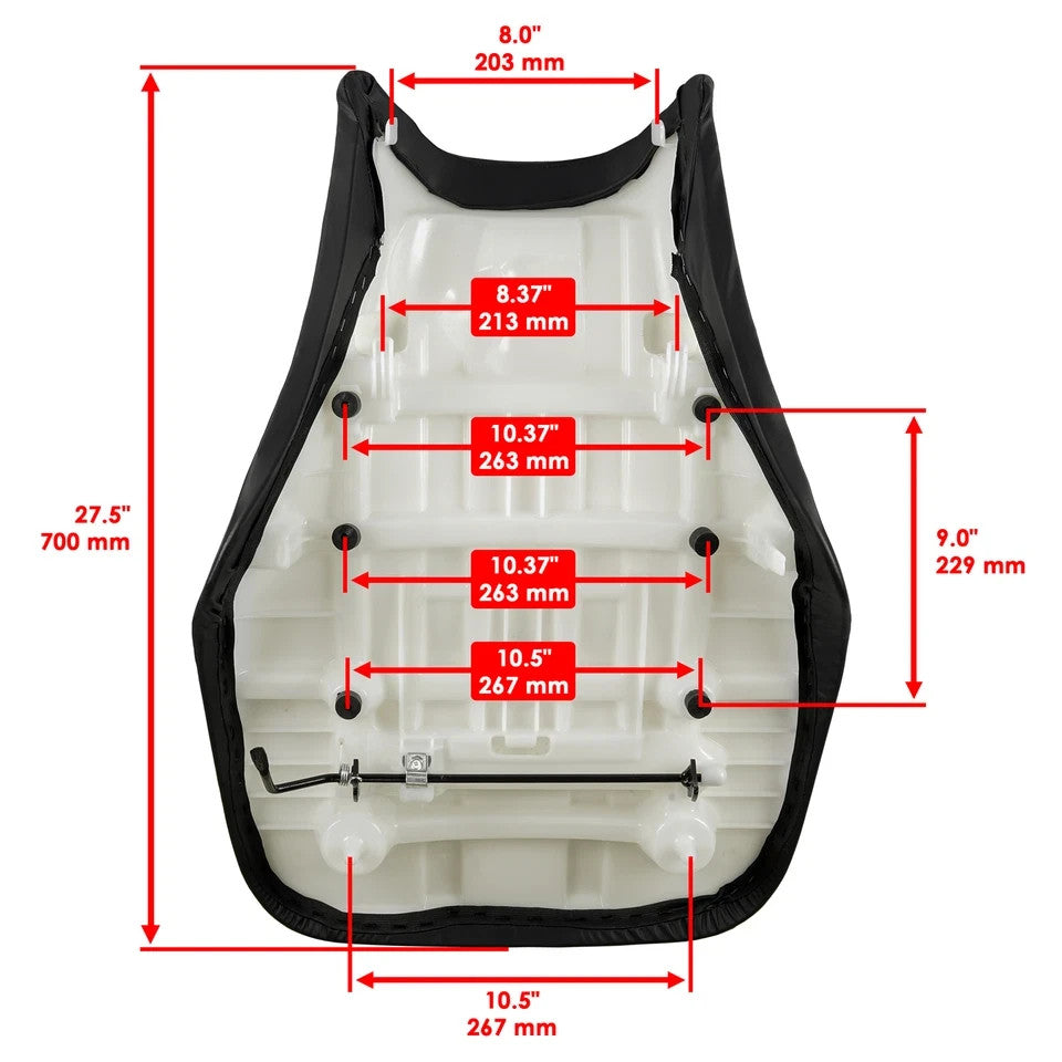 Complete Seat Fits Honda Foreman 500 TRX500TM 2x4 2005 2006 Black