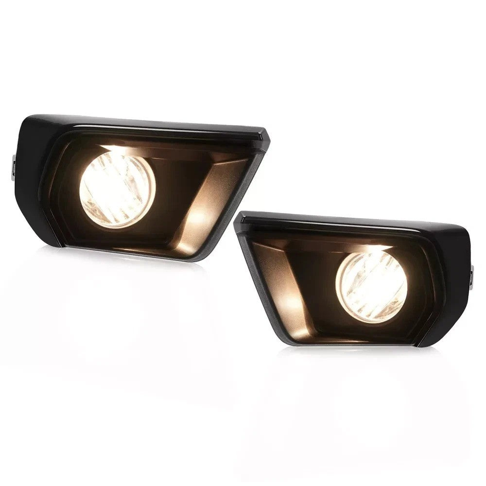 For Chevy Colorado 2021 2022 Clear Fog Light Lamp w/Black Bezel Relay Bulbs Pair