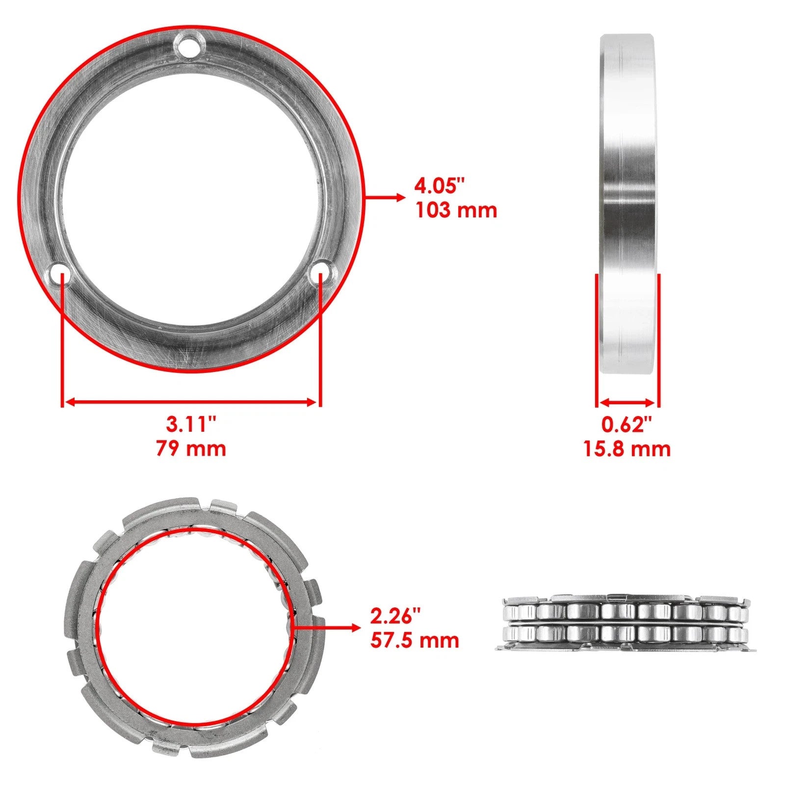 Starter Clutch One Way Bearing W/Gasket for Yamaha Raptor 700 YFM700 2006-2017