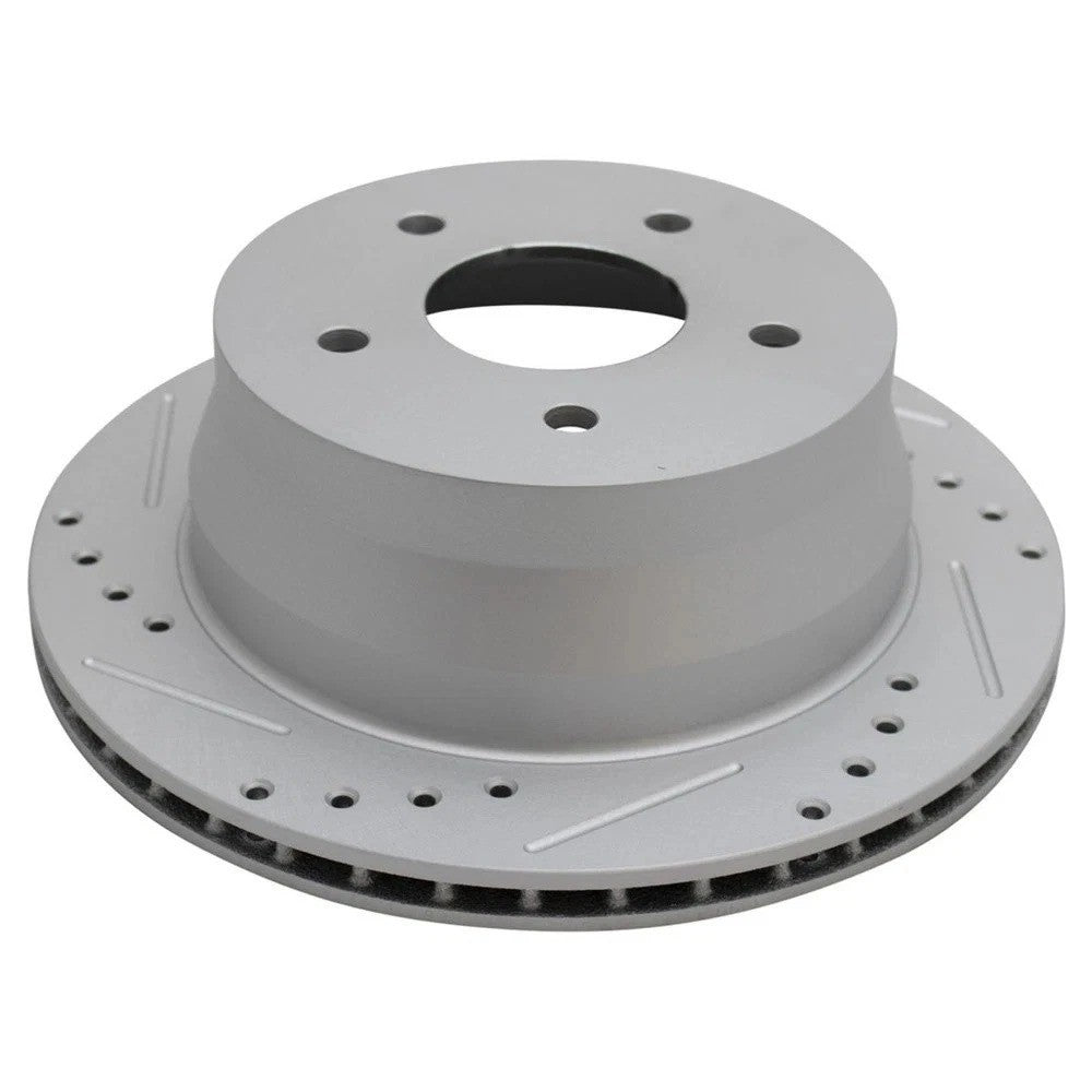 Performance Drilled Slotted Rear Coated Brake Rotor Pair for Chevy S10