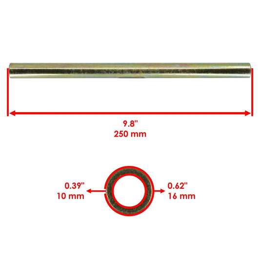 Caltric Front Inner Upper A Arm Long Pivot Shaft For Polaris 5138791 5137104