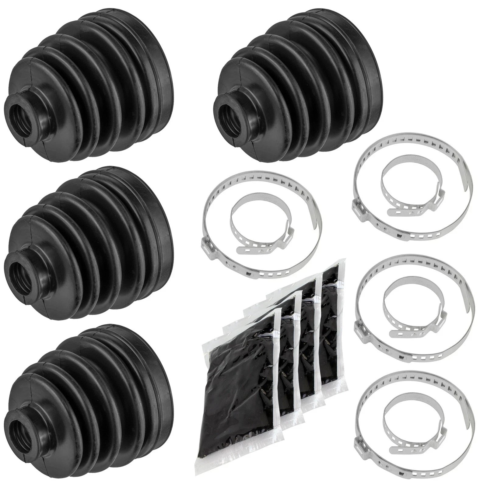 2 Rear Axle Outer Inner CV Boot Kit for Polaris Sportsman 450 2006 2007