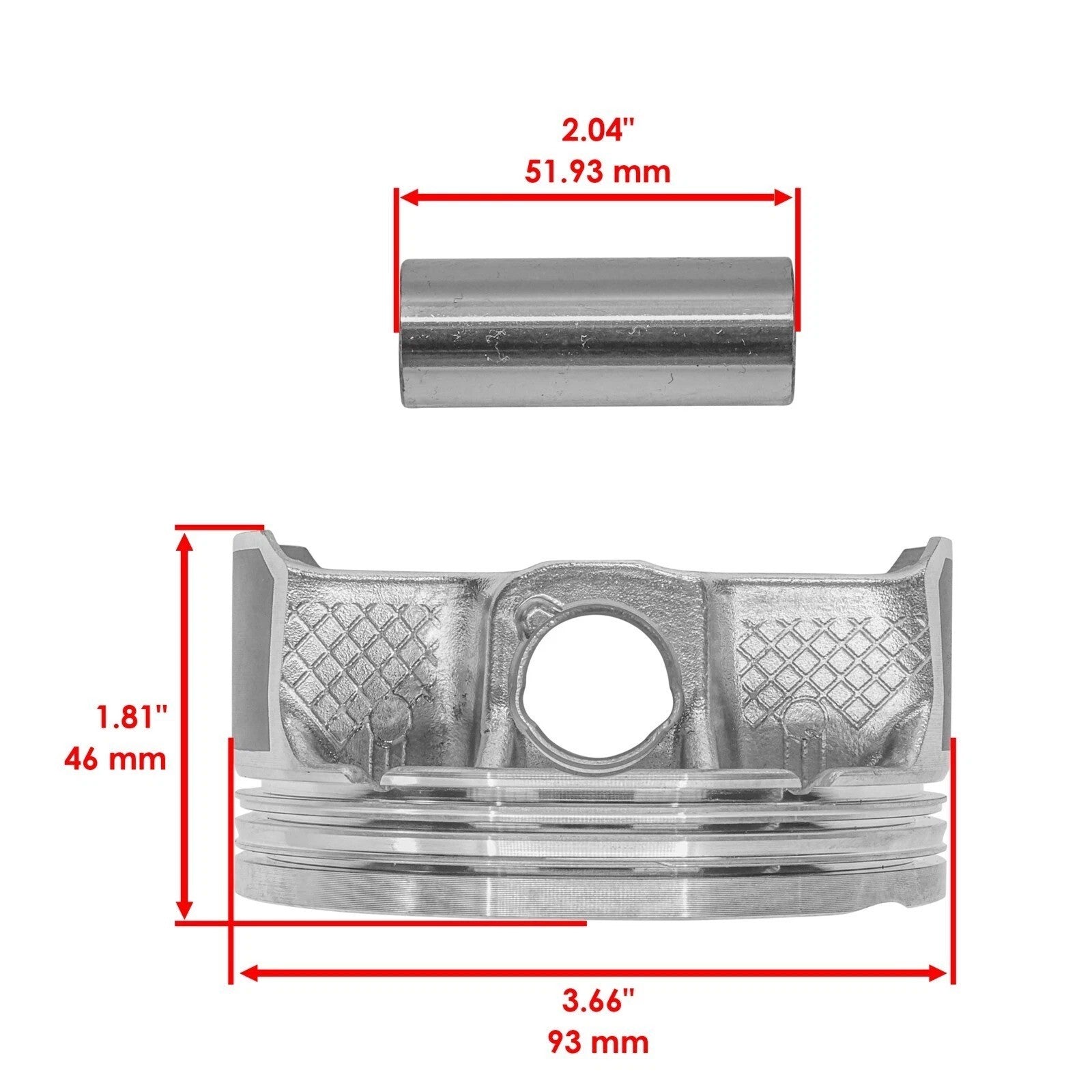 Cylinder Piston Kit w/ Rings For Polaris RZR S 1000 EPS 2016-2017 2019-2020