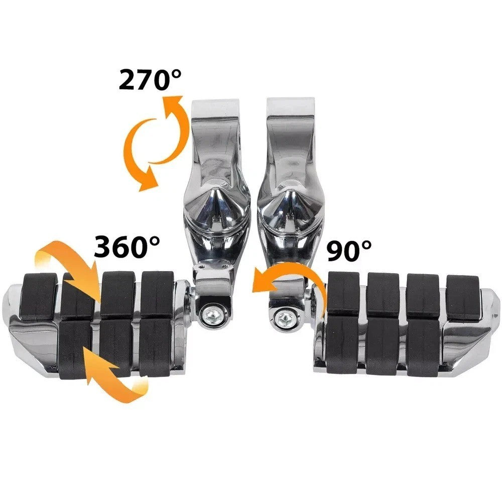 Highway Foot Pegs Pedals For Harley Davidson Road King Street Glide 1-1/4" Bars