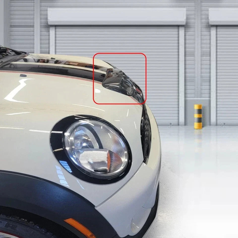 Front Air Intake Vent Hood Scoop For Mini Cooper S R56 2007-13 Carbon Fiber Look