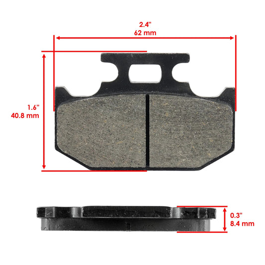 Caltric Middle Brake Pads for Yamaha Rhino 700 YXR7F 2008-2013 / 5B4-25806-00-00