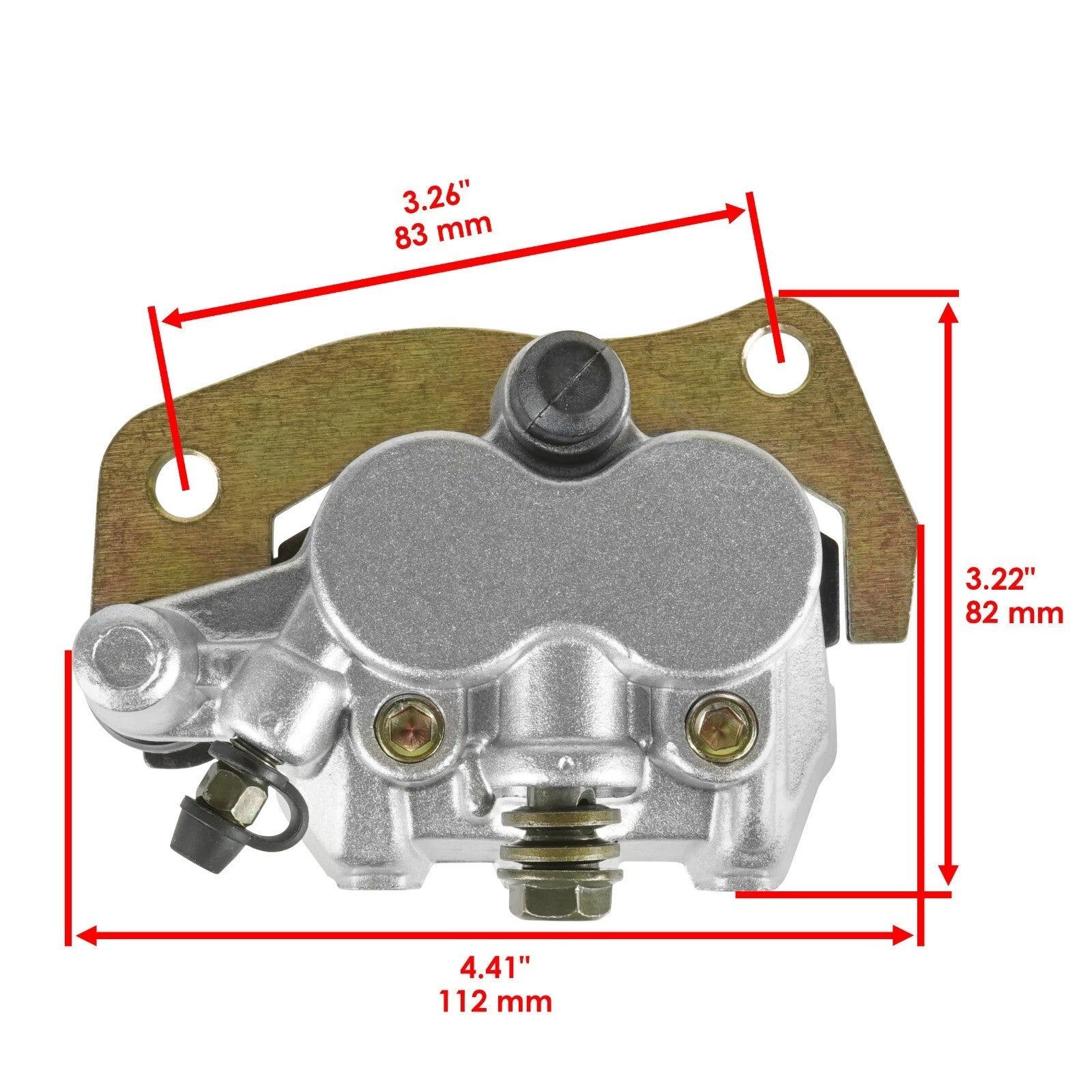Front Left Right Brake Caliper W/Pads for Yamaha Rhino 700 YXR700 4X4 2008-2013