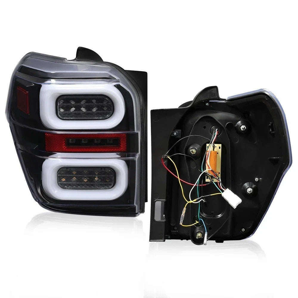 For Toyota 4Runner 2010-2023 2020 Black Full LED Tube Tail Lights Lamps 10-23