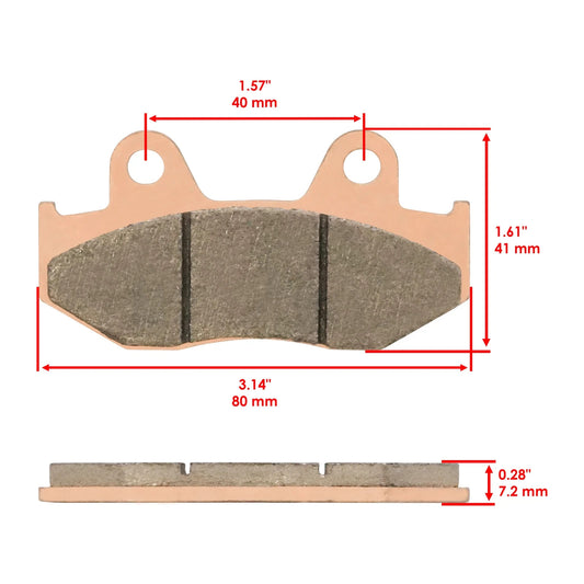 Caltric Sintered Rear Brake Pads for Yamaha YFZ450 YFZ450R 2005-2024