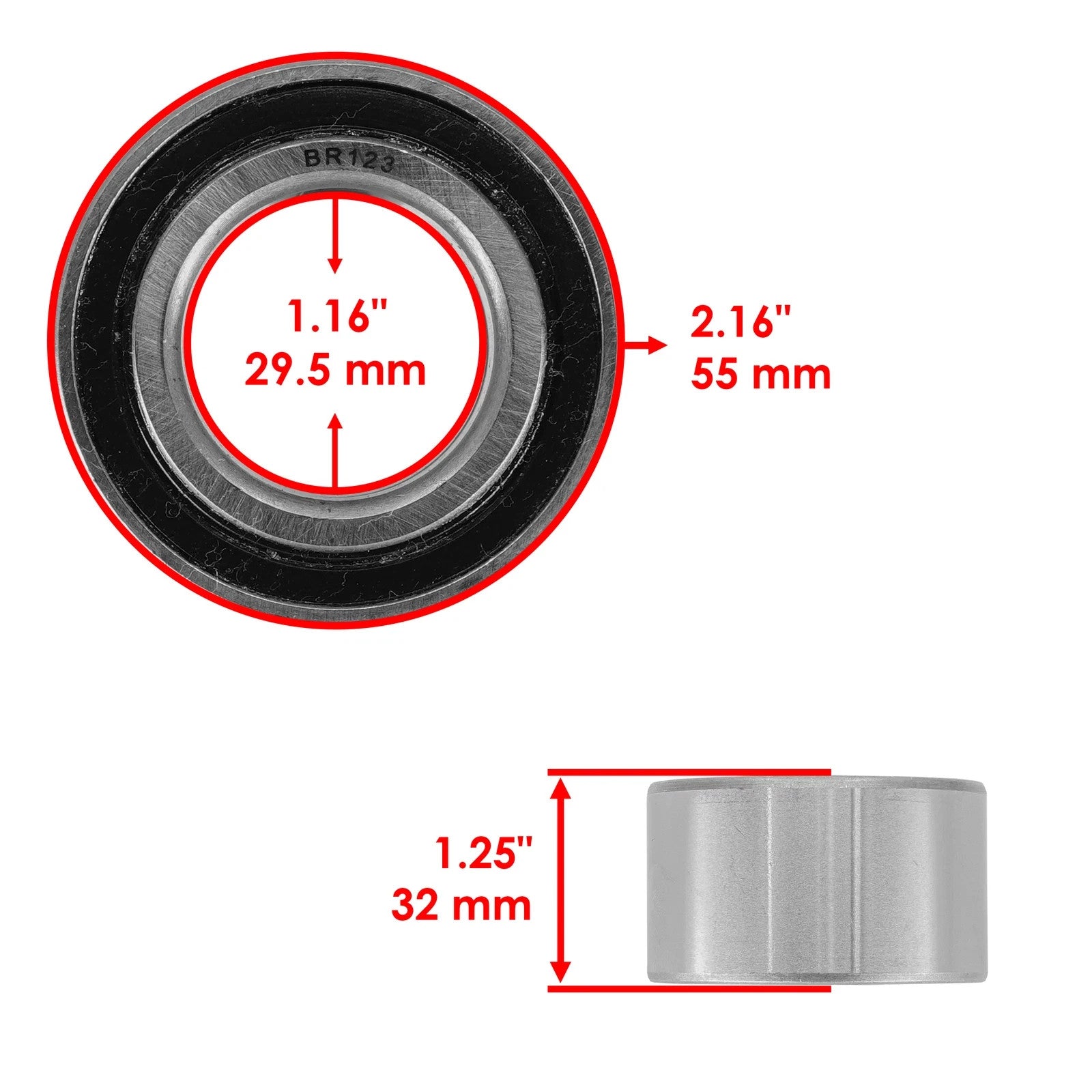 Rear CV Joint Axle & Bearing For Arctic Cat Prowler 700 XT XTX HDX 2009-2015