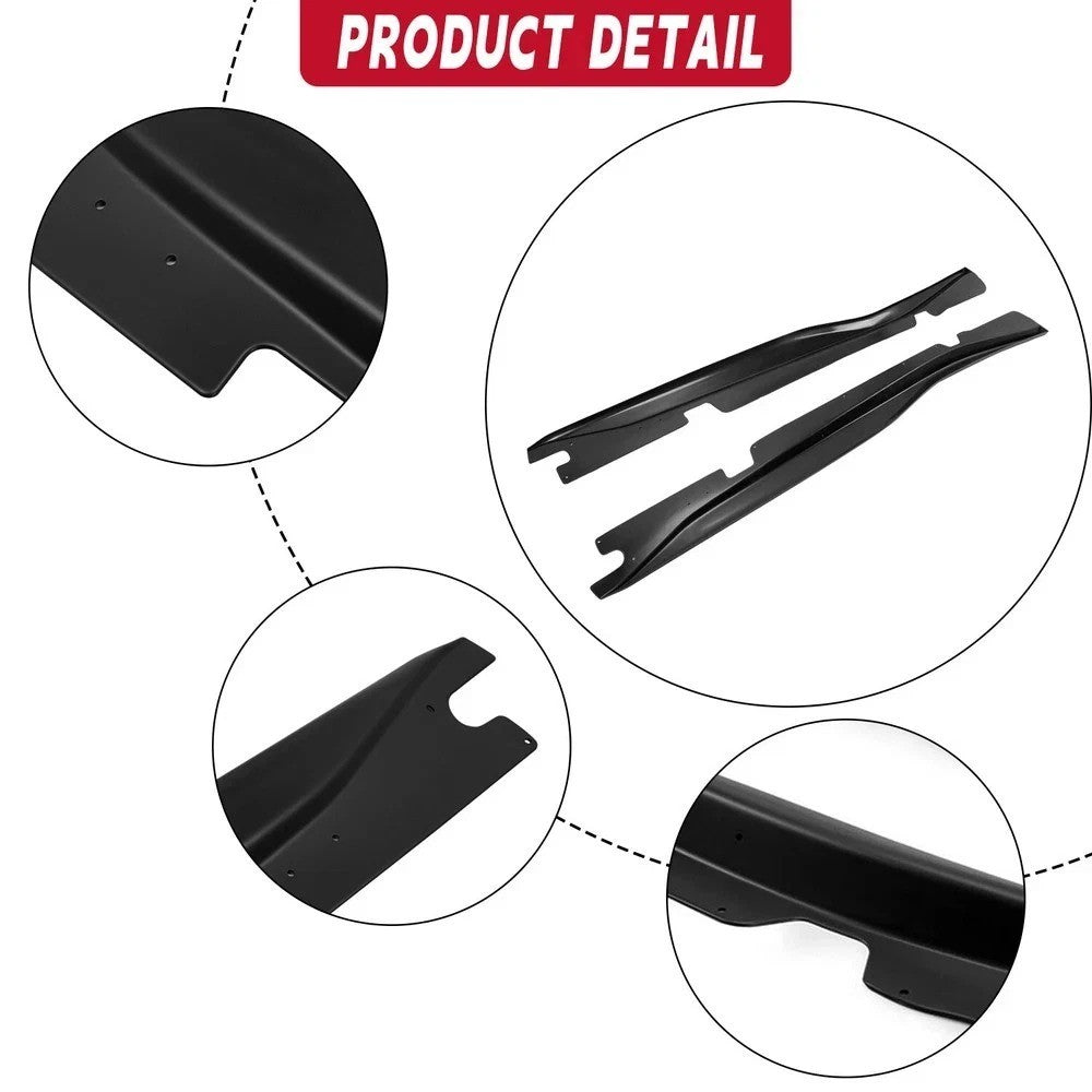 Side Skirt For 14-19 Chevrolet Corvette C7 stingray Z06 Style Rocker Panel Black