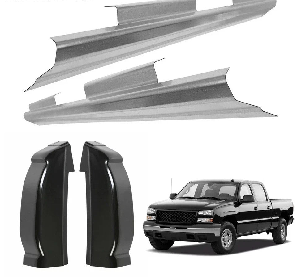 Crew Cab Rocker Panels & Cab Corner Fits 99-07 Chevy Silverado GMC Sierra 4DR