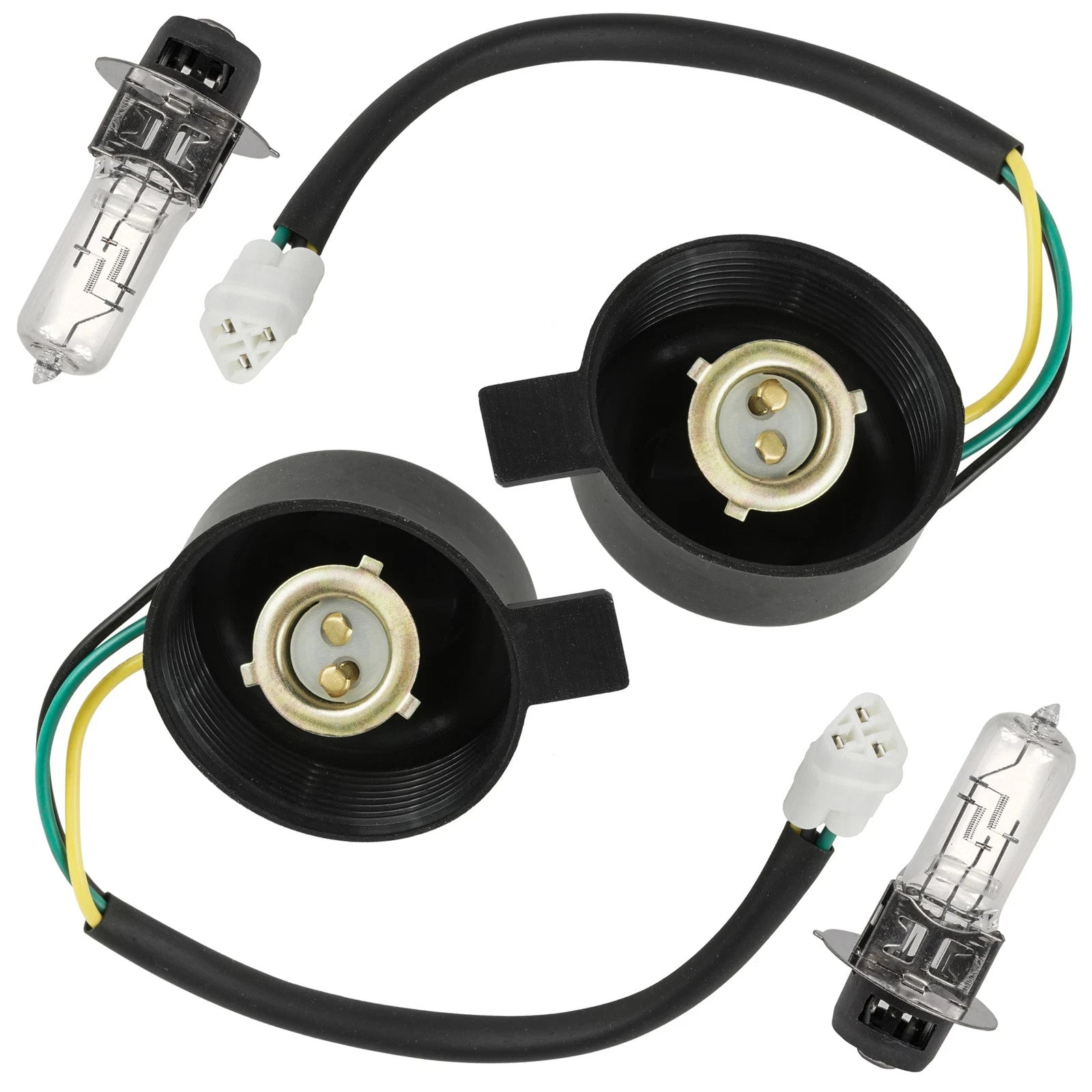 2X LH RH Headlight Socket and Bulb for Yamaha YFZ450V YFZ450R YFZ450X 2004-2022