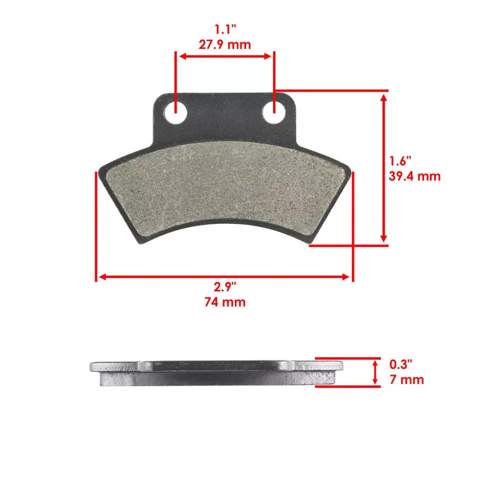 Brake Pads for Polaris Trail Boss 350L 2X4 4X4 1991 1992 1993 Front Rear Brakes