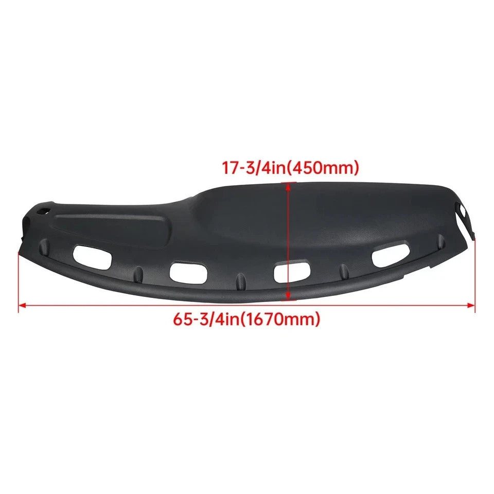 Dash Cover For 98-02 Dodge Ram 1500 2500 3500 Dashboard Overlay Cap Dark Grey