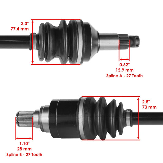 Rear Left and Right CV Joint Axle fits Arctic Cat XC450 2011 2012 2013 2014-2017
