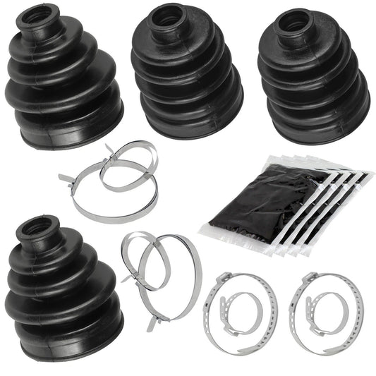 2 Front Axle Inner Outer CV Boot Kit for Kawasaki Prairie 400 KVF400 4X4 1997-02