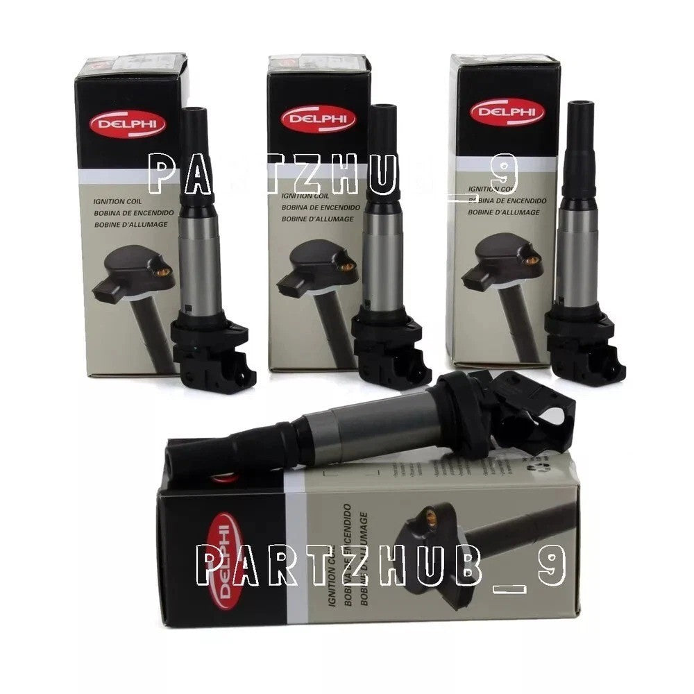 For Mini 09-15 Cooper S 4x Ignition Coil with Spark Plug Connector Delphi OEM
