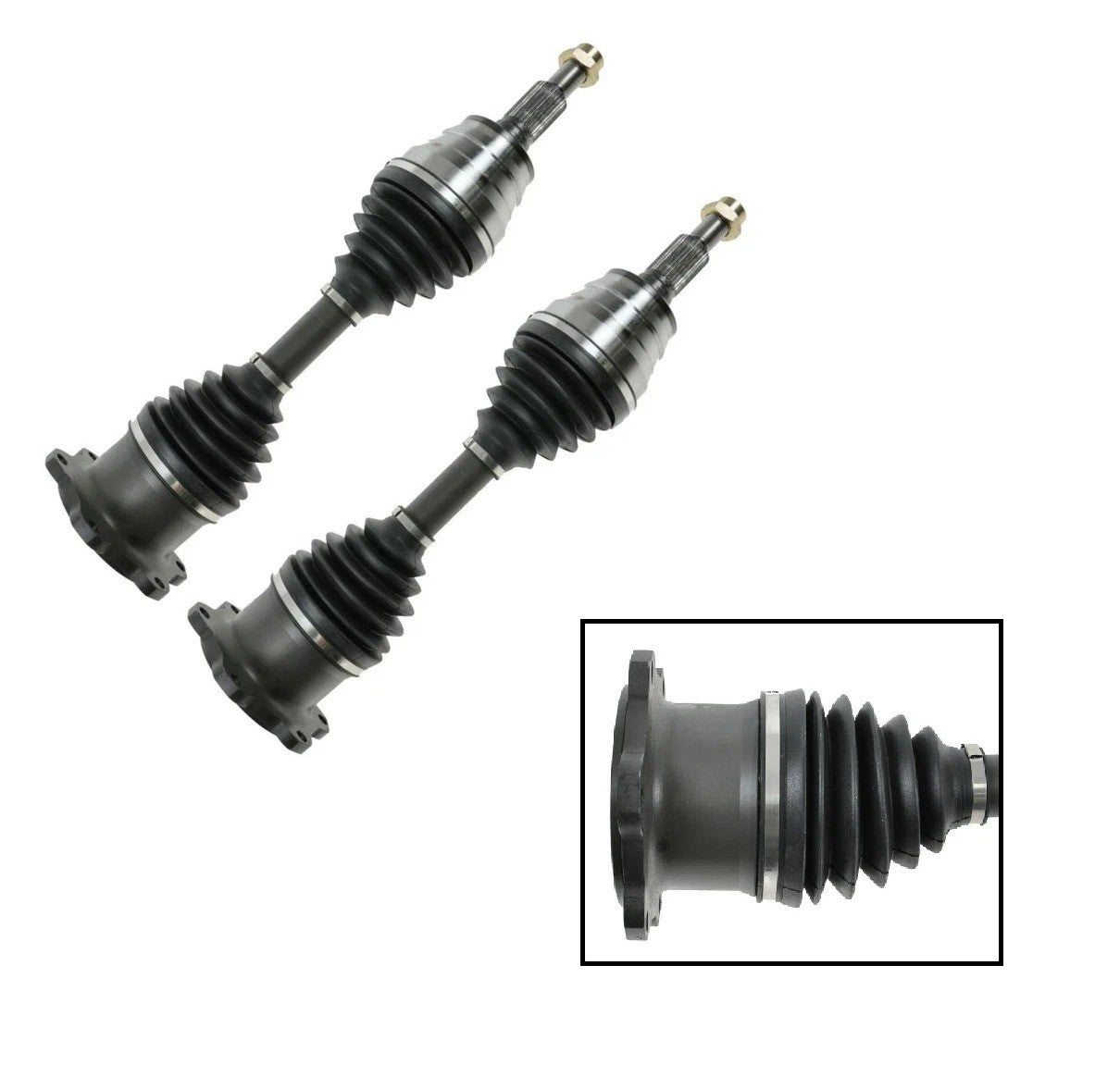 Front CV Axle 2pc Set 2001-2010 Chevy GMC Silverado Sierra 2500HD 3500HD 4WD
