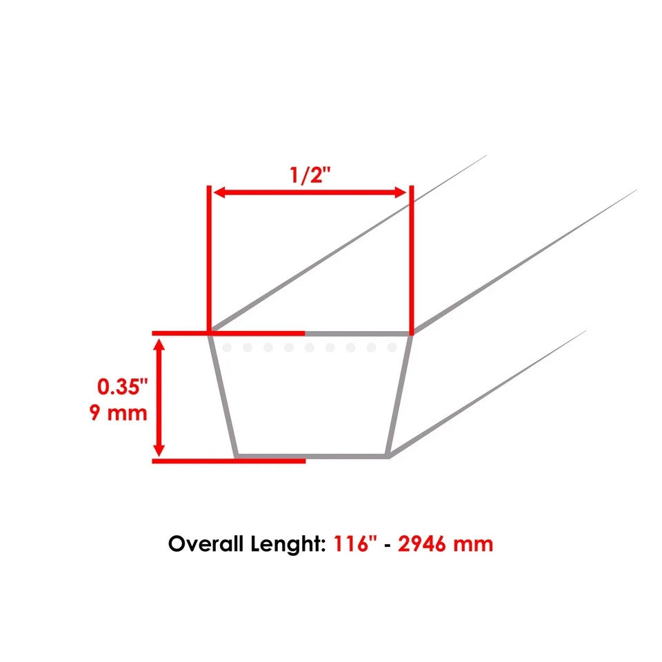 793828X 793828 Deck Belt For Hustler 36" Mini FasTrak Sport / 42" Raptor Limited