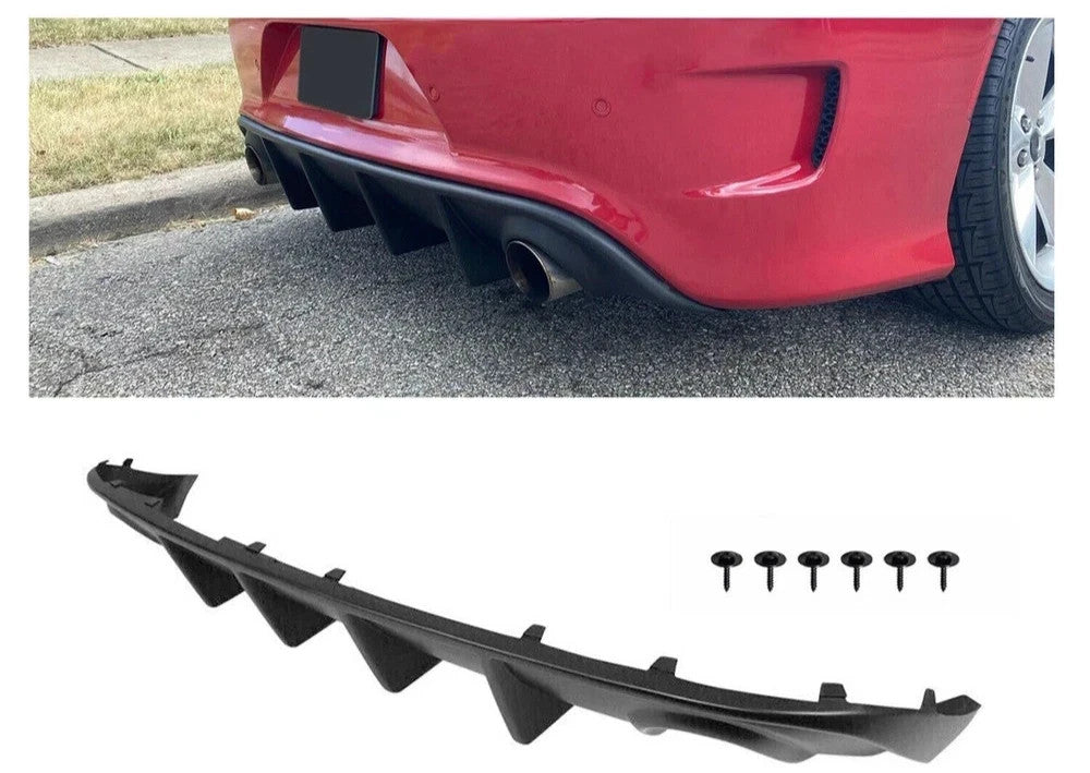 Fit 15-23 Dodge Charger SRT Rear Bumper Valance Diffuser Matte Black PP