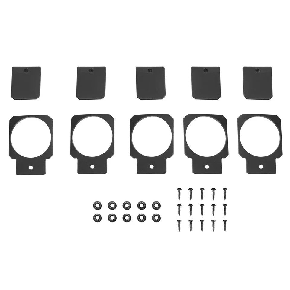 HECASA 5PCS Exterior Door Handles Powder Coated For Jeep Wrangler JK/JKU 07-18