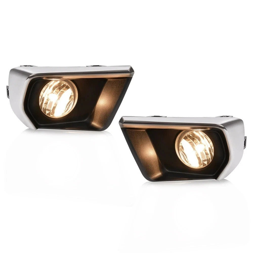 HECASA Fog Lights For Chevy Colorado 21-22 w/Silver Bezel Relay Switch Wire Bulb