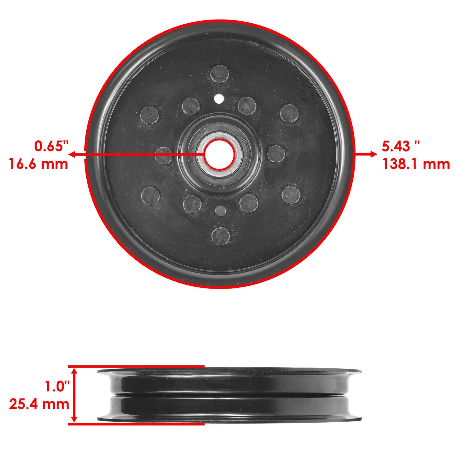 Flat Idler Pulley For John Deere Sabre 1948GV 1948HV 2046HV 2048HV 2254HV