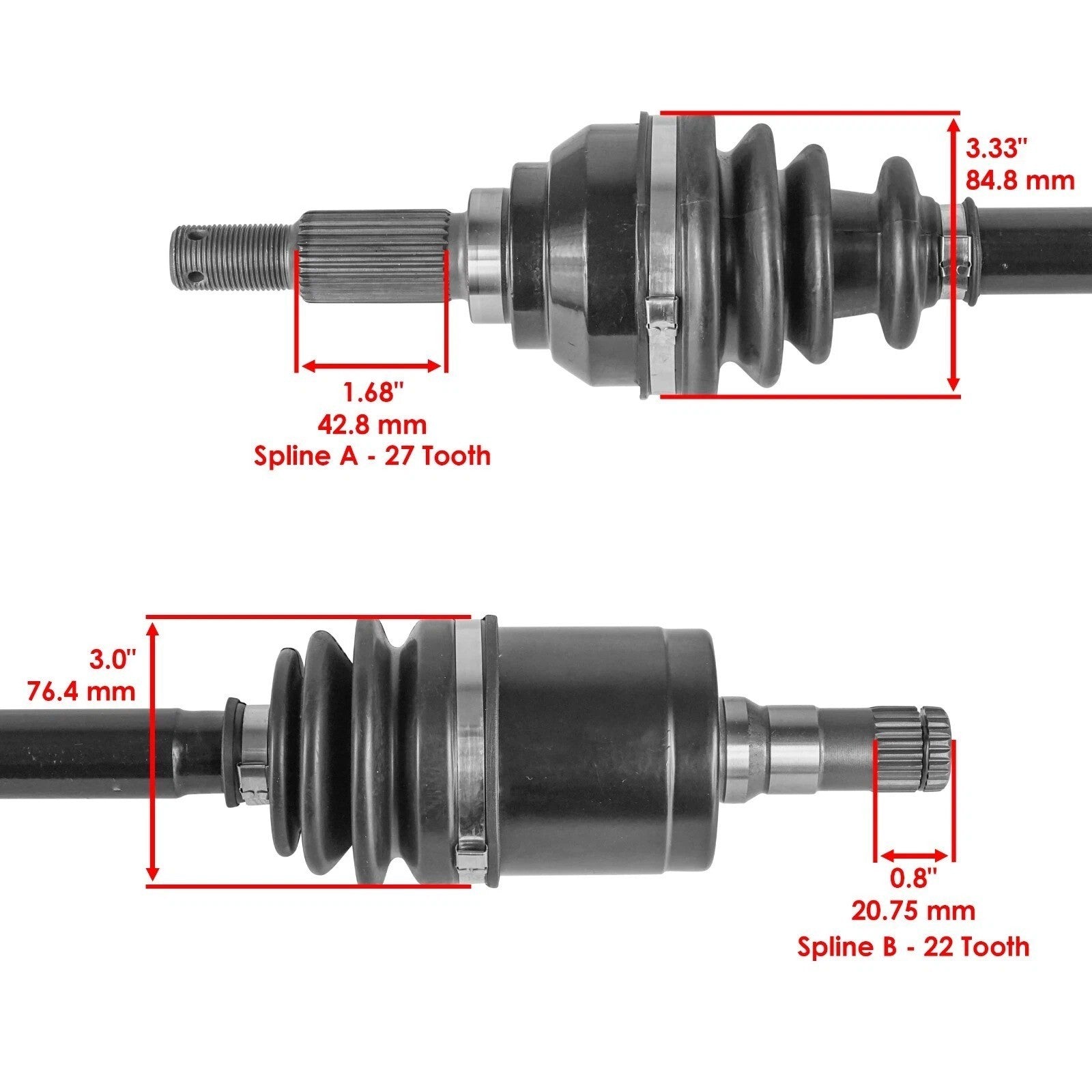 Front CV Axle For John Deere Gator XUV UTV 865E 865M 835E 835M 835R 865R