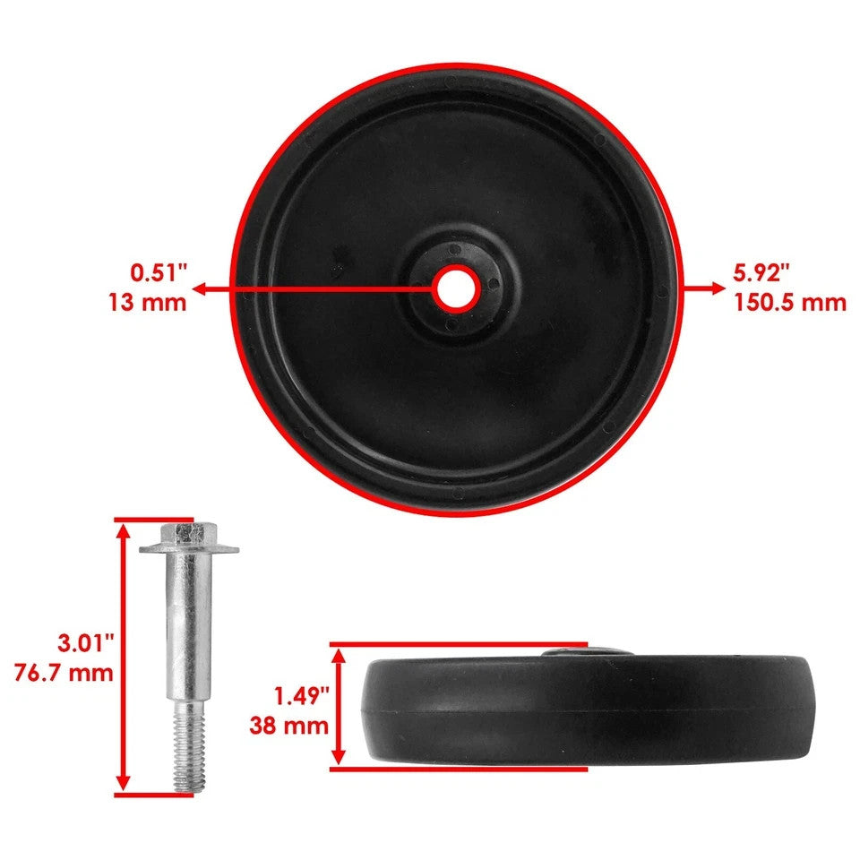 Caltric AM32639 AM31009 Deck Wheel for John Deere 140 316 317 318 322 330 332